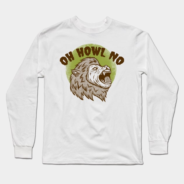 Halloween Werewolf Long Sleeve T-Shirt by lilspoonz